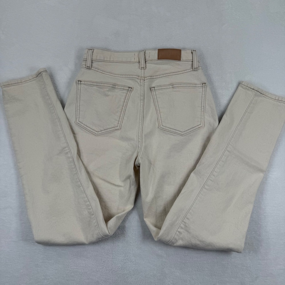 Pistola High Rise Straight Leg Jeans Cream Off-White Denim Size 25 P00016431CP